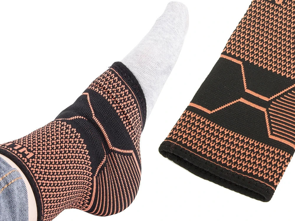 Stabilisator Sprunggelenkstütze Fußorthese Bandage elastisch Schwarz-Orange