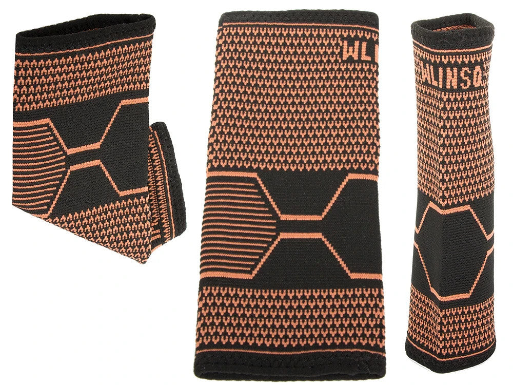 Stabilisator Sprunggelenkstütze Fußorthese Bandage elastisch Schwarz-Orange