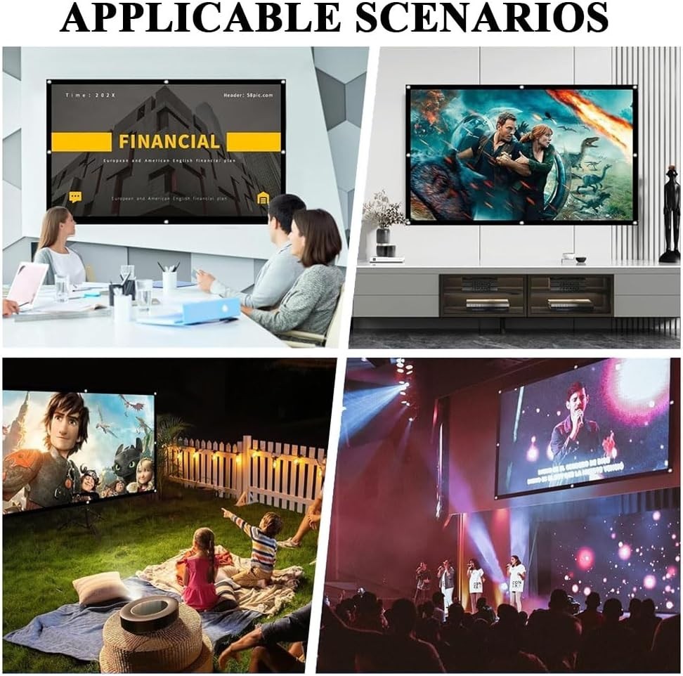 Projektor Leinwand 120 Zoll 16:9 HD Beamer Screen faltbar Heimkino Outdoor