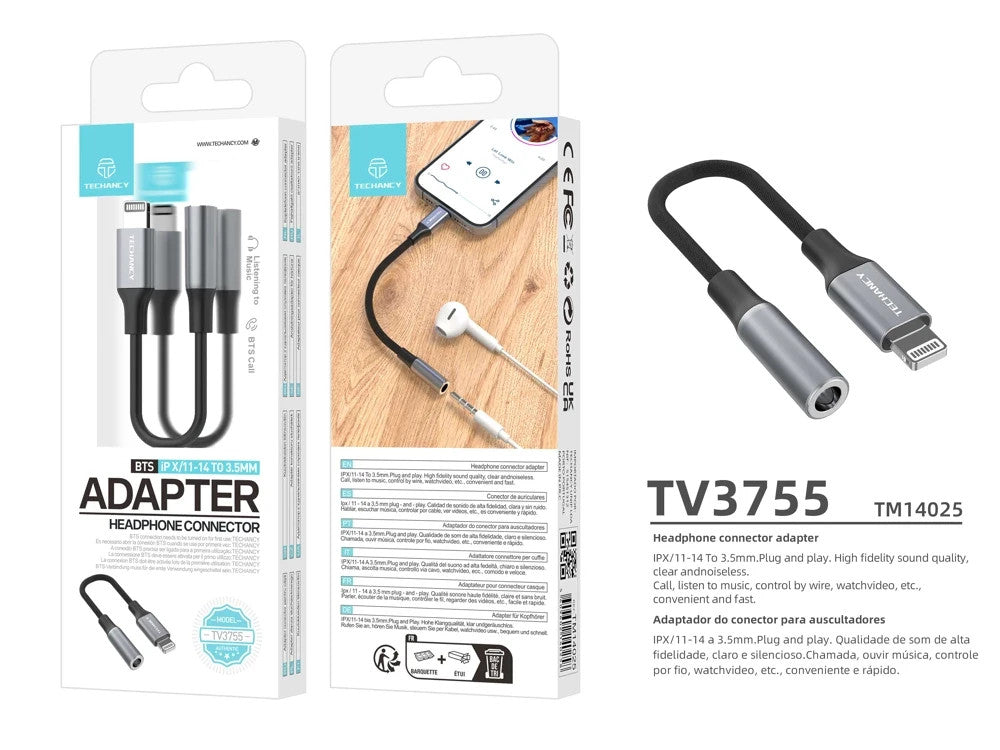 Audio Aux für iPhone Adapter auf Klinke Kabel Kopfhörer Stecker 3,5mm Aux IOS