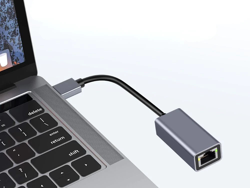 USB Typ A Ethernet Adapter RJ45 LAN Netzwerkkarte 100Mb USB 3.0 Grau