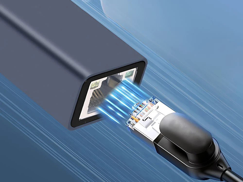 USB Typ A Ethernet Adapter RJ45 LAN Netzwerkkarte 100Mb USB 3.0 Grau