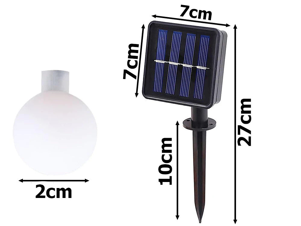 Solar LED Lichterkette Garten 40 LEDs Mehrfarbig Wasserdicht 4,5m mit Solarpanel