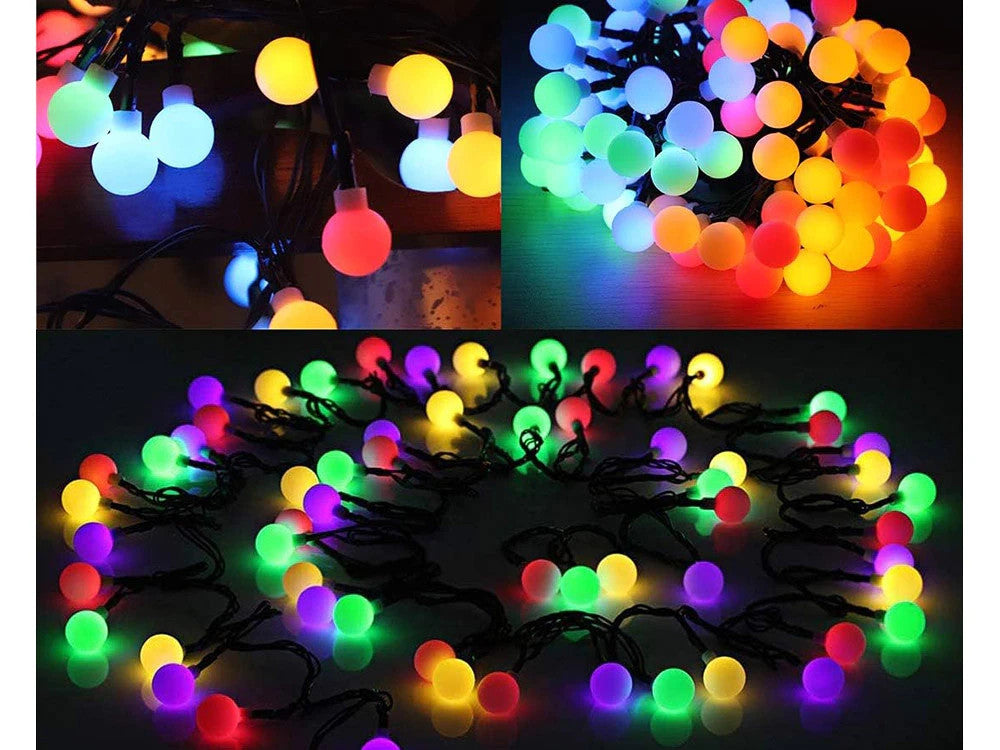Solar LED Lichterkette Garten 40 LEDs Mehrfarbig Wasserdicht 4,5m mit Solarpanel
