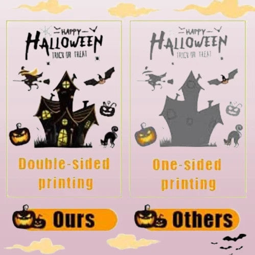 Halloween Fensteraufkleber 160 Sticker 9 Blätter Deko Selbstklebend Wiederverwen