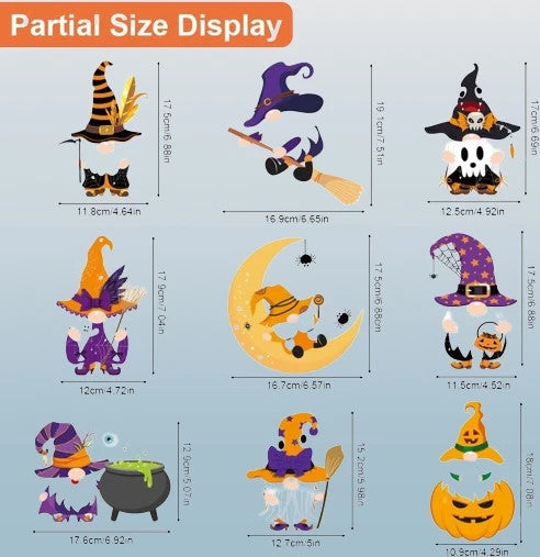 Halloween Fensterbilder 70PCS Aufkleber Deko Wiederverwendbar Statisch 9 Blatt