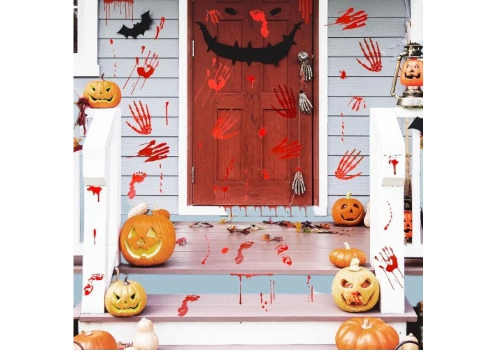 Halloween Fensterbilder Blut Aufkleber 35 Stück Deko Horror Party Sticker