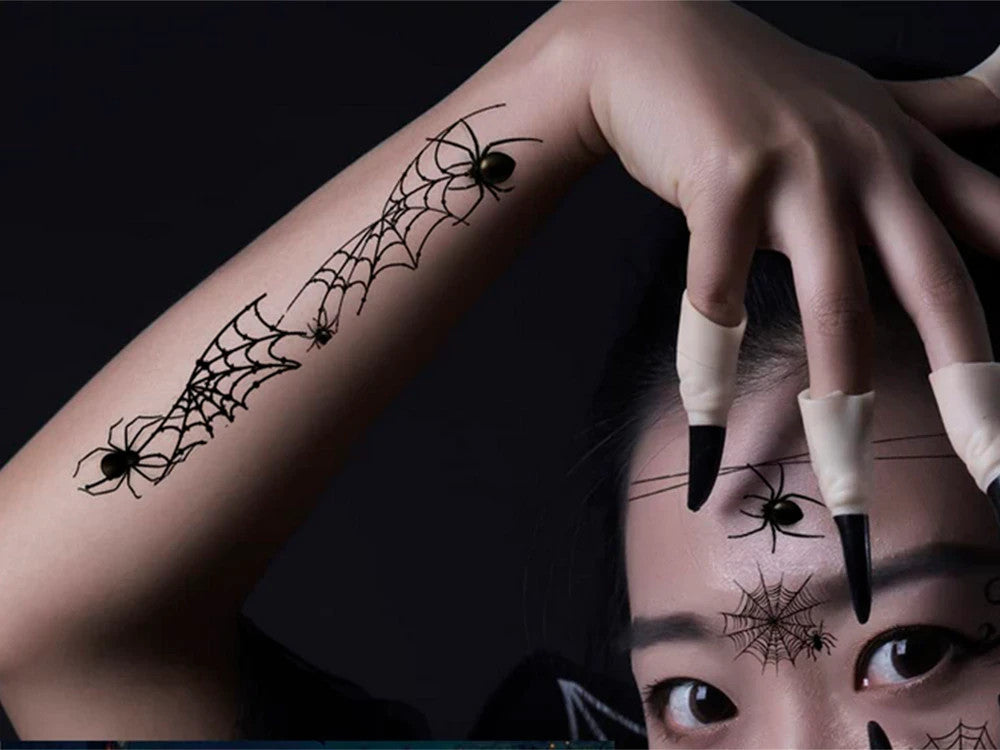 3 x Halloween Tattoos Blut Realistisch Waschbar Temporär Hautaufkleber 🎃💉