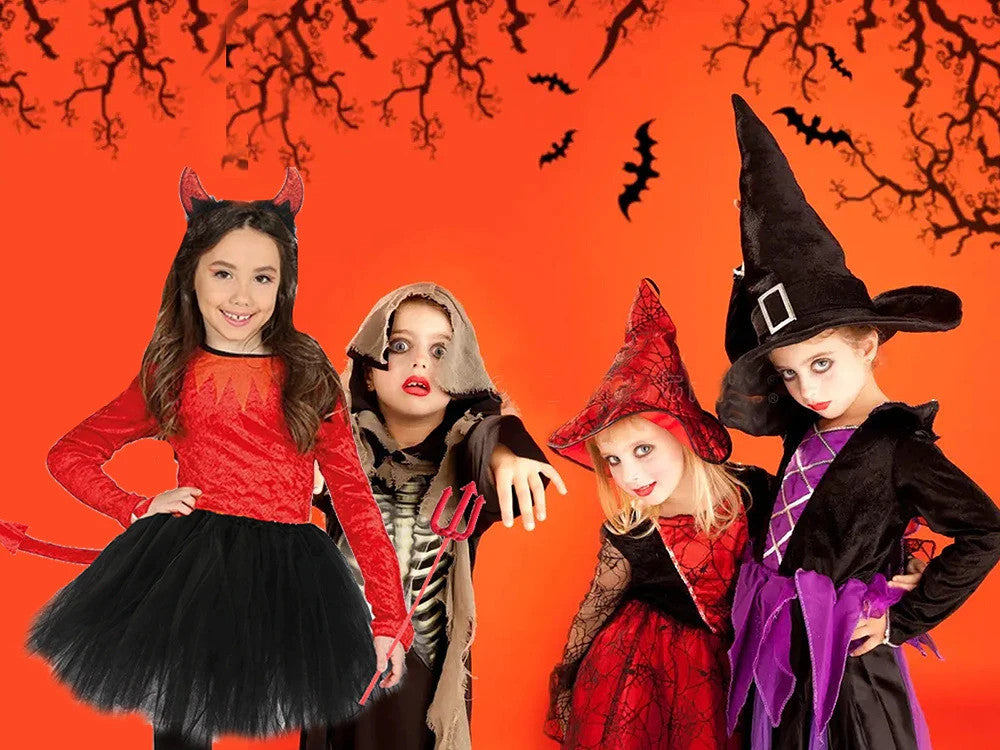 Kinder Teufel Kostüm Halloween Verkleidung Outfit mit Zubehör 🎭👹