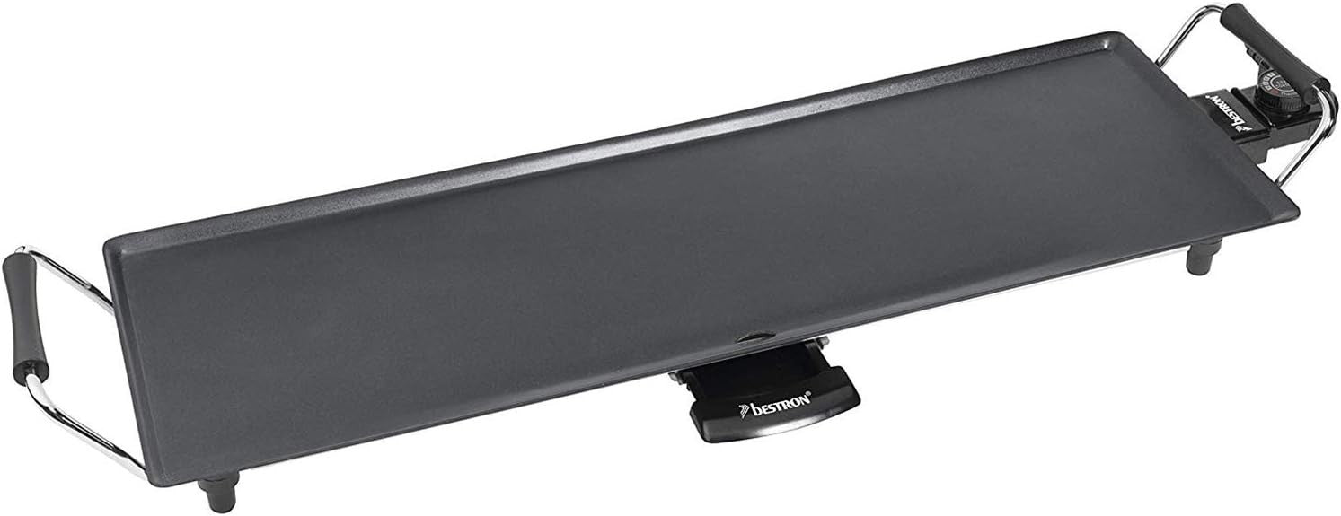 Bestron Tischgrill XL Teppanyaki Plancha Grillplatte Antihaft 1800W für 6 Person