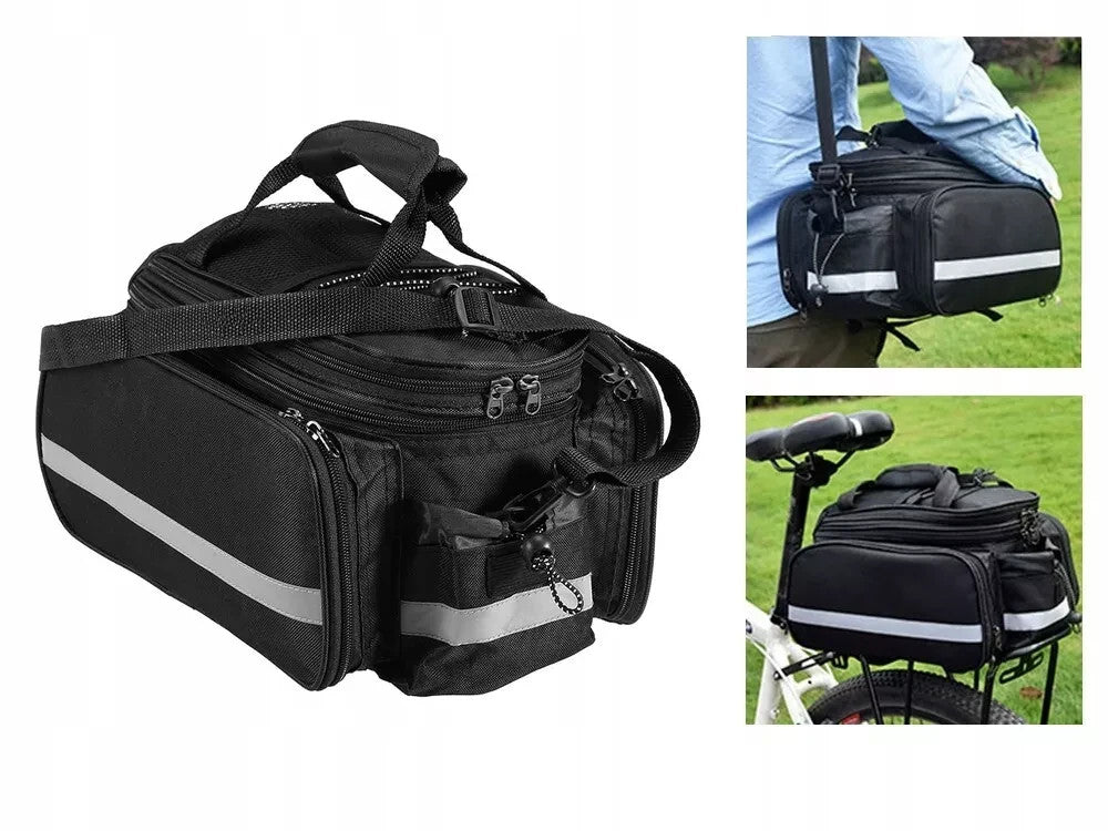 Fahrradtasche Gepäckträger Hinten 30L | Wasserdicht 3 Fächer + Regenschutz