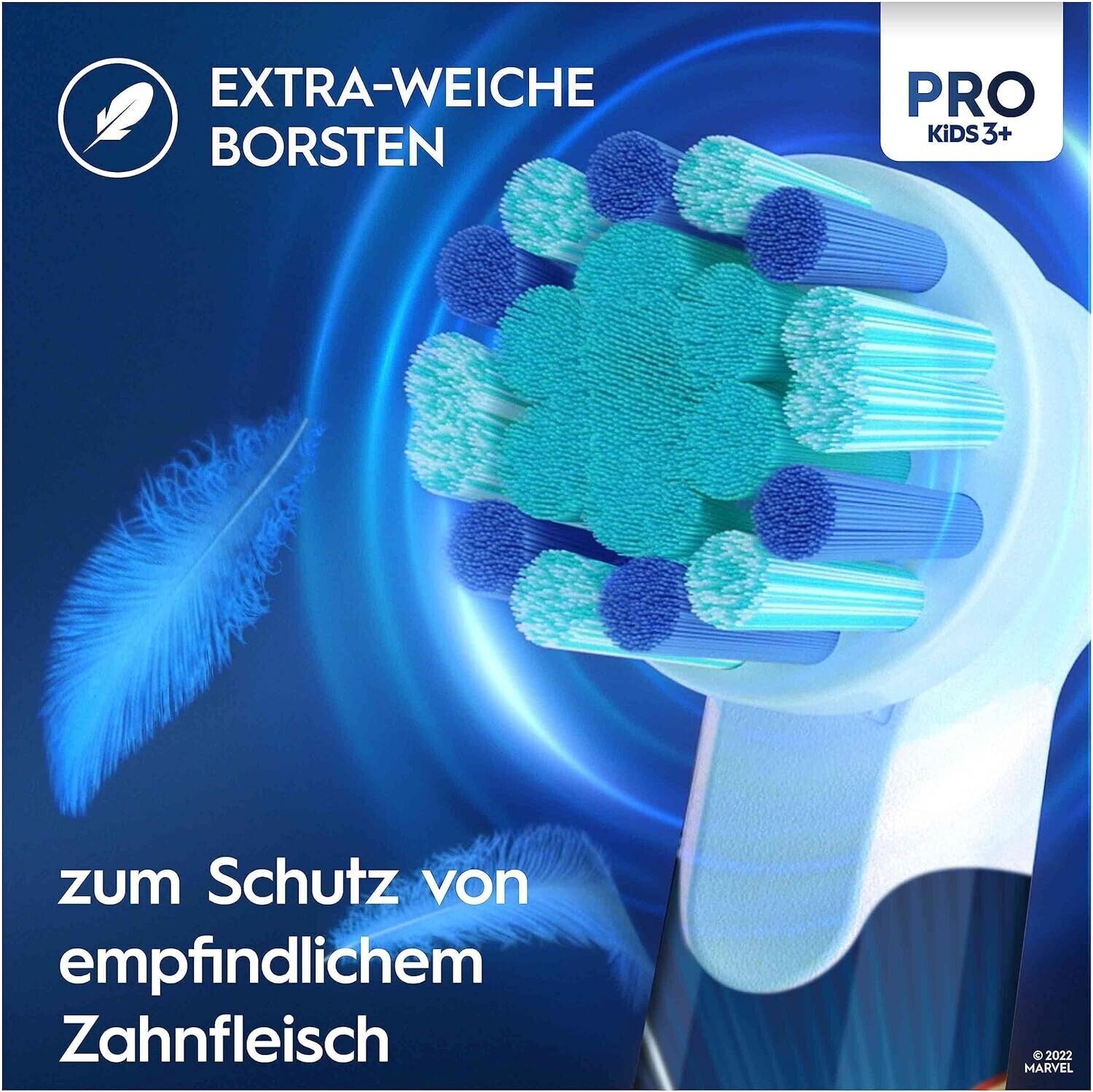 Oral-B Pro Kids Spiderman Elektrische Zahnbürste für Kinder ab 3 Jahren mit Sensitiv+ Modus & extra weichen Borsten