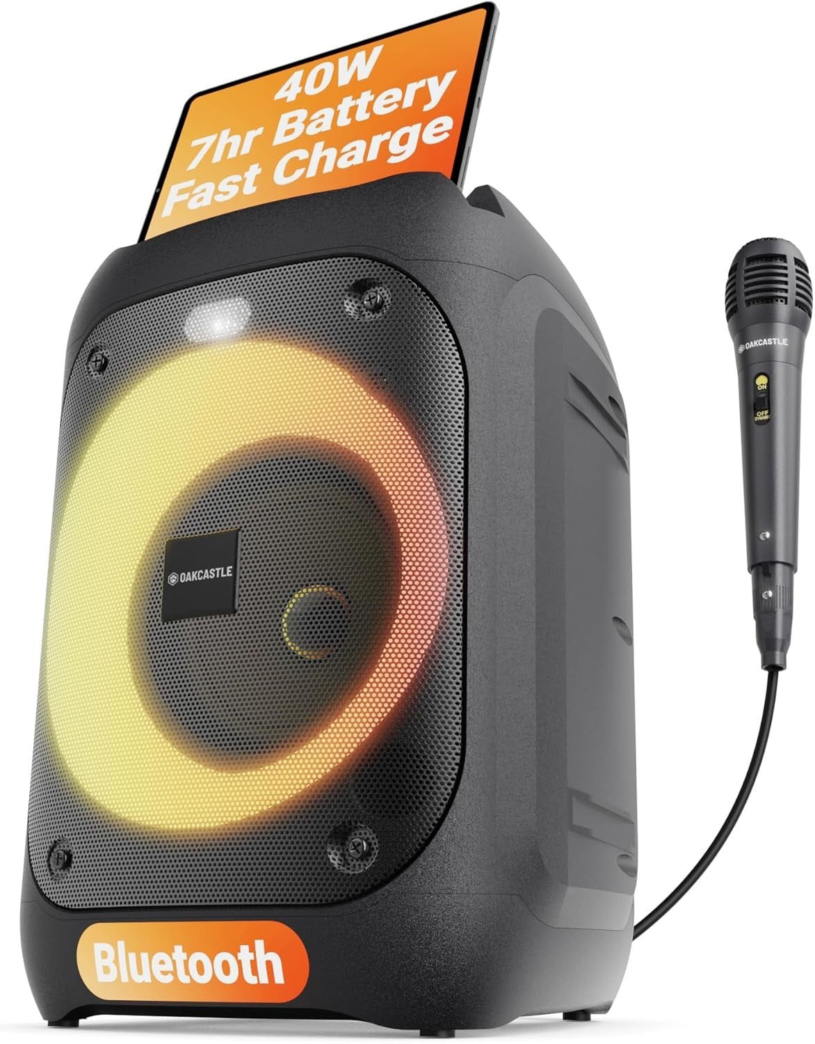 Partybox Bluetooth Lautsprecher 40W Oakcastle PS100 Karaoke LED USB SD