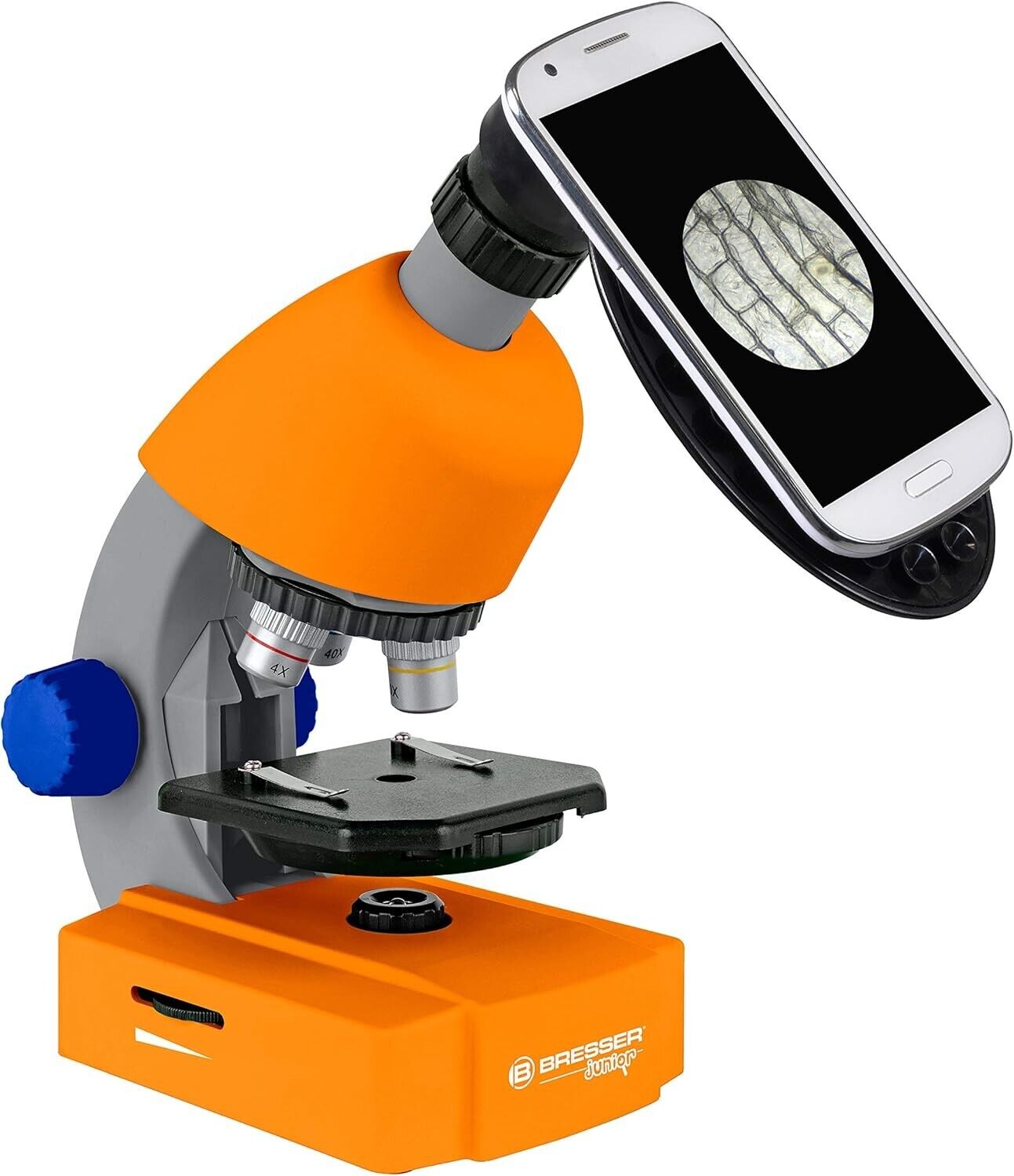 Bresser Junior Mikroskop 40x-640x mit LED, Zoom Monokular & Zubehör im Koffer