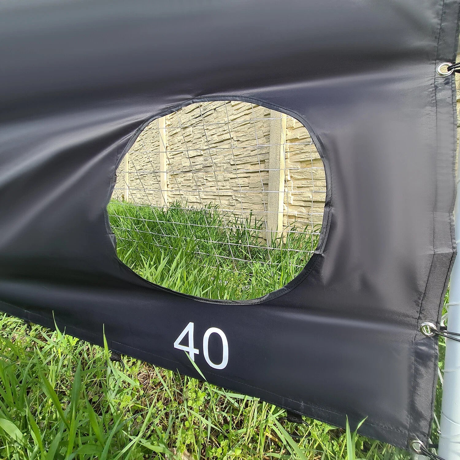 Fußballtor mit Torwand Zielwand 170x240x85 cm Training für Garten Kinder