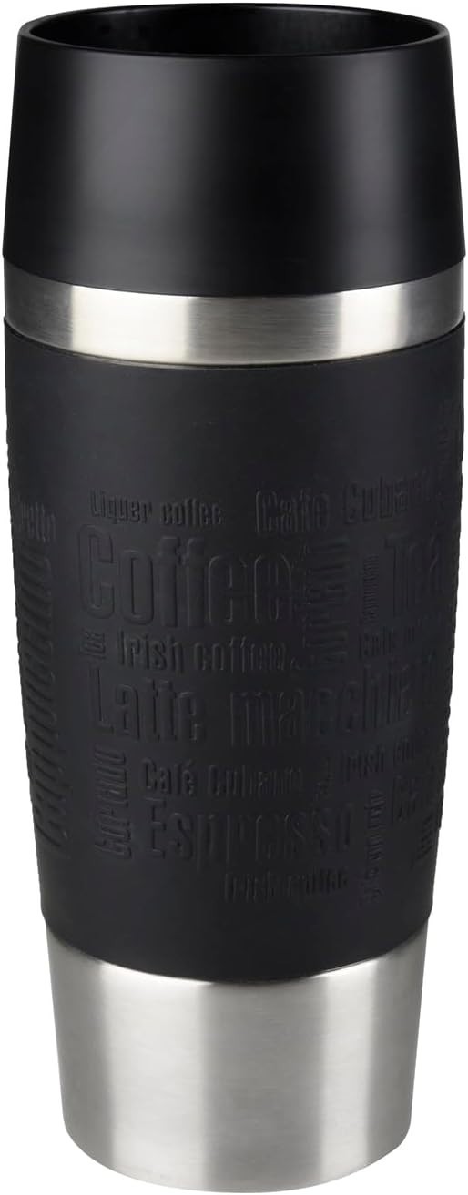 Emsa Travel Mug Thermobecher 360ml Edelstahl Isolierbecher Schwarz Dic