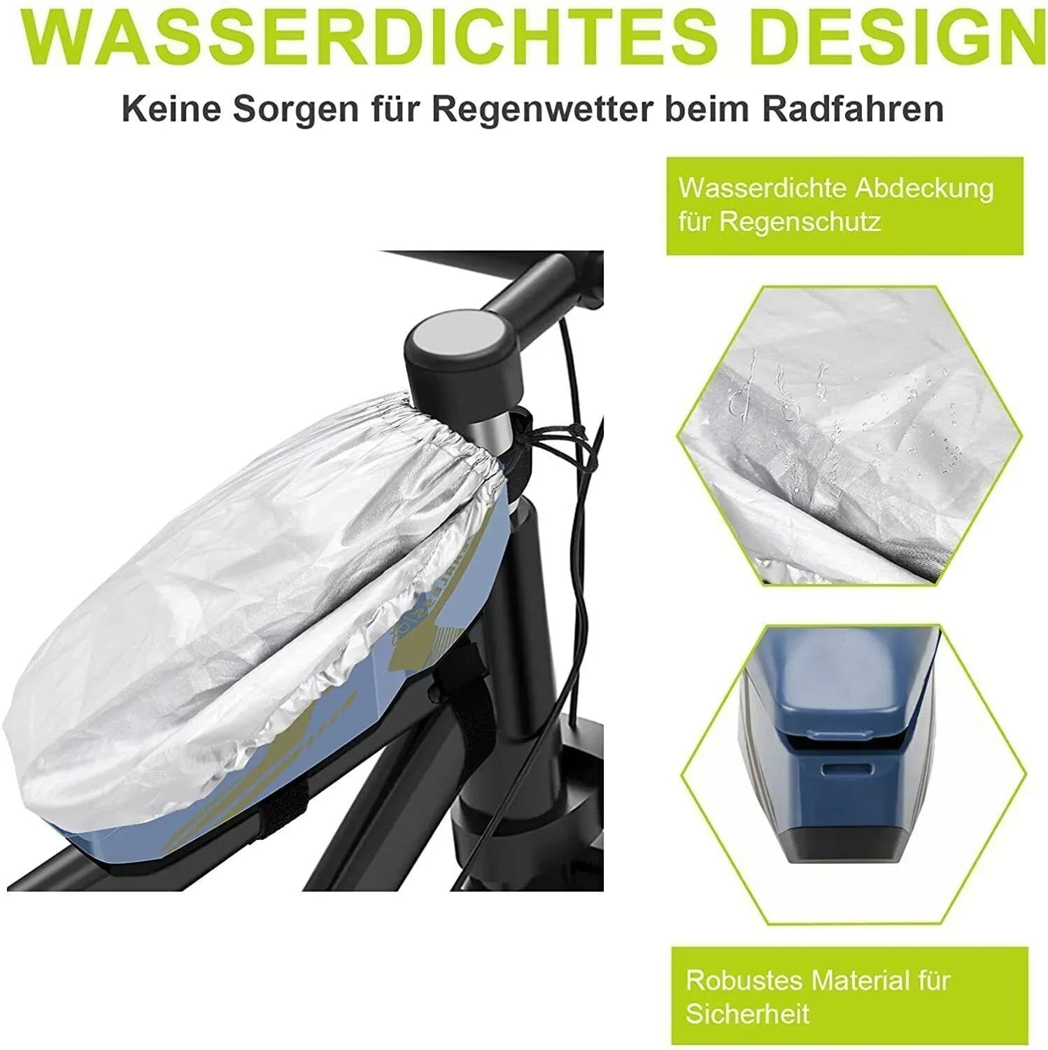 Fahrrad Rahmentasche Wasserdicht – Handyhalter Oberrohr Tasche mit Stauraum
