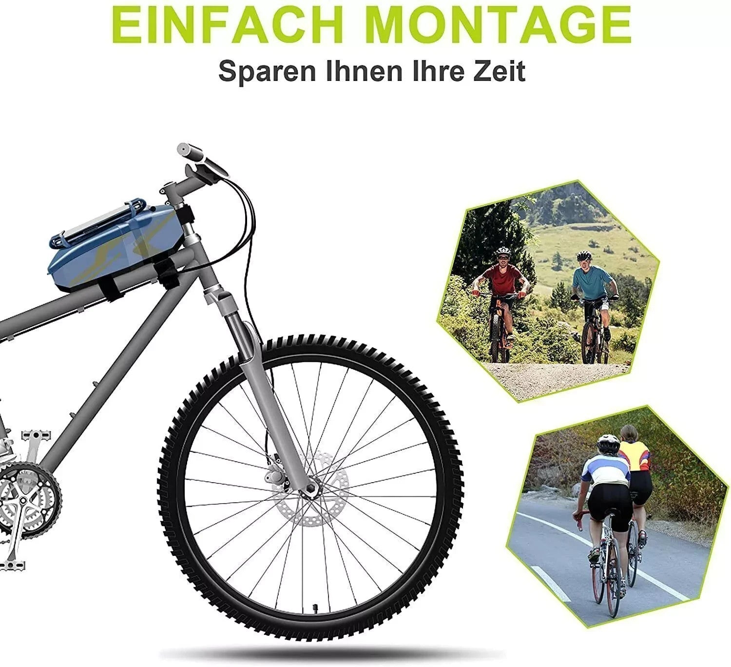 Fahrrad Rahmentasche Wasserdicht – Handyhalter Oberrohr Tasche mit Stauraum