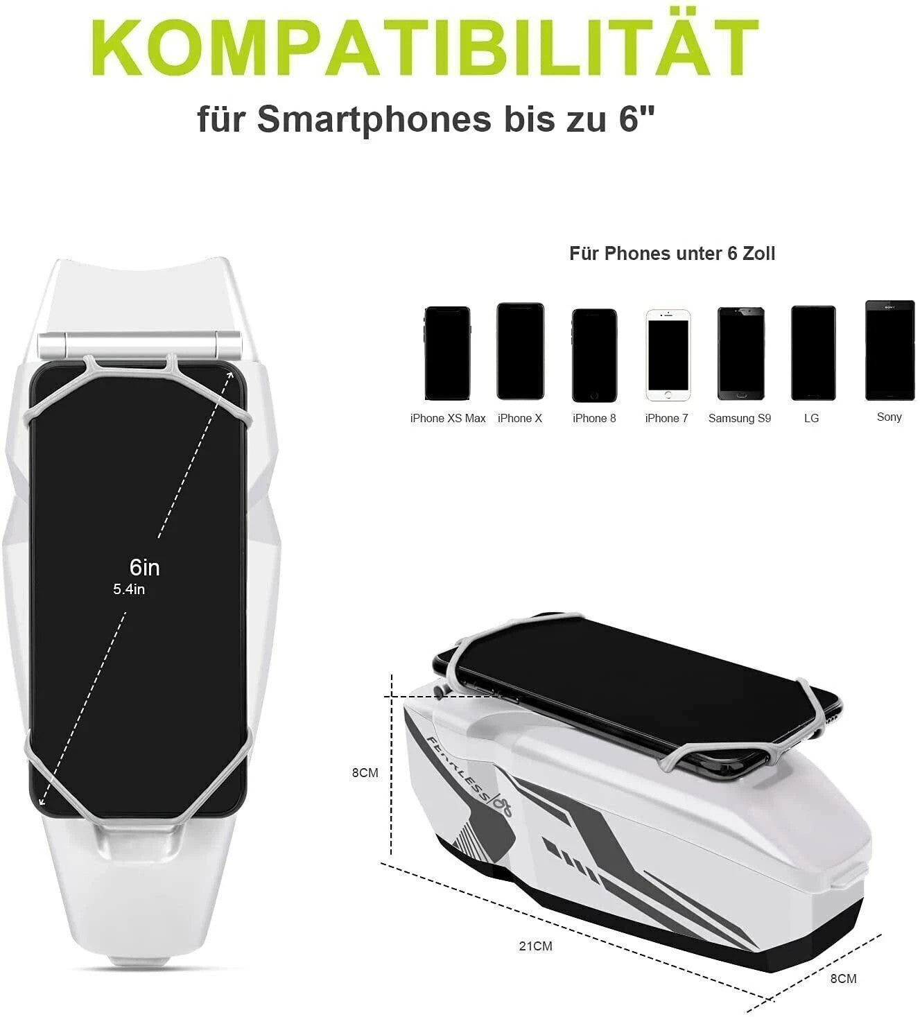 Fahrrad Rahmentasche Wasserdicht – Oberrohrtasche mit Handyhalterung