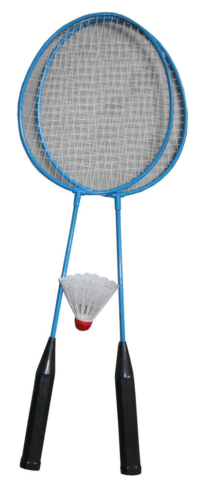 Badminton-Set 3-teilig–2 Schläger &1 Federball im Netzbeutel, Freizeit & Camping