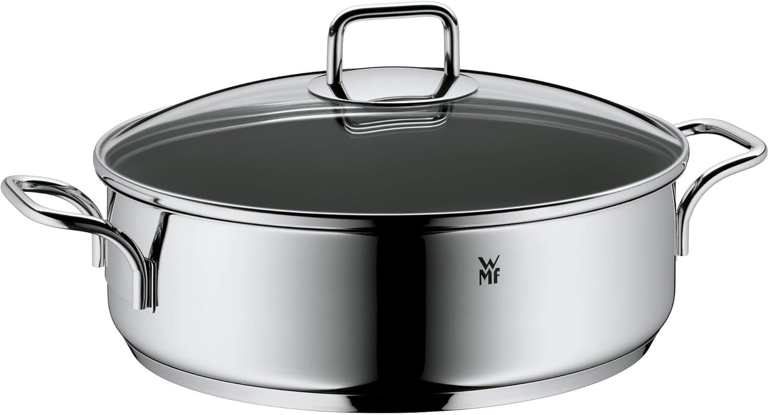 WMF Schmorpfanne 28cm 5L mit Glasdeckel Cromargan Induktion Antihaft