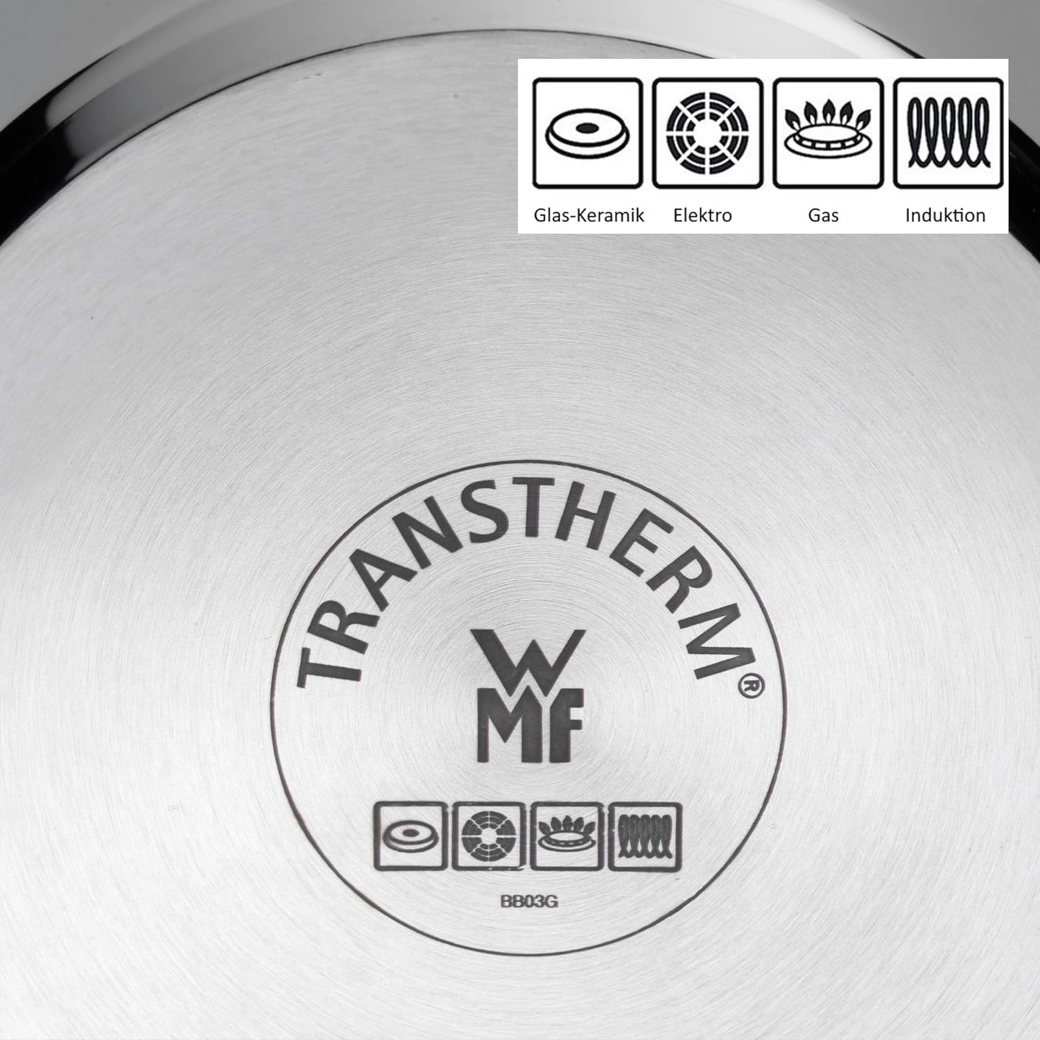 WMF Schmorpfanne 28cm 5L mit Glasdeckel Cromargan Induktion Antihaft