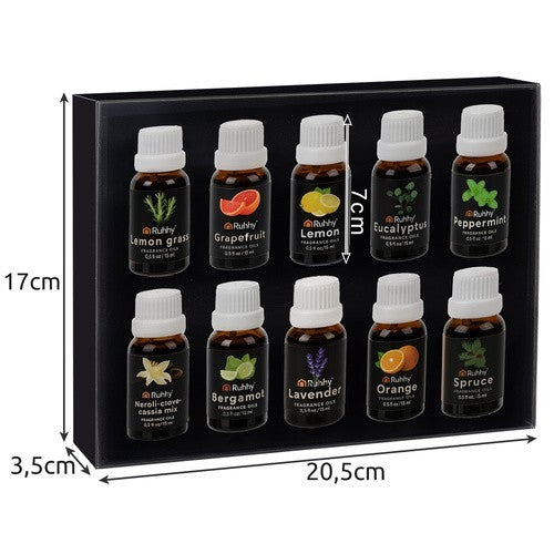 Aromatherapie Duftöl Set 10x15ml Ätherische Öle Raumduft Diffuser