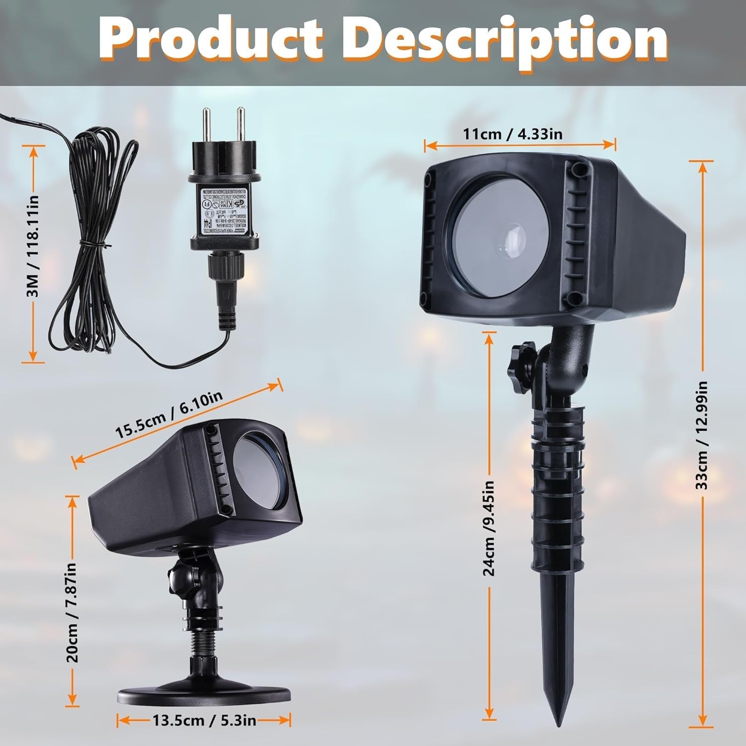 Halloween Deko Outdoor Projektor | 3D Dynamische LED Projektionslampe mit Timer, Wasserdicht, Rotes Spinnennetz-Spinne Motiv für Wand, Fenster & Garten