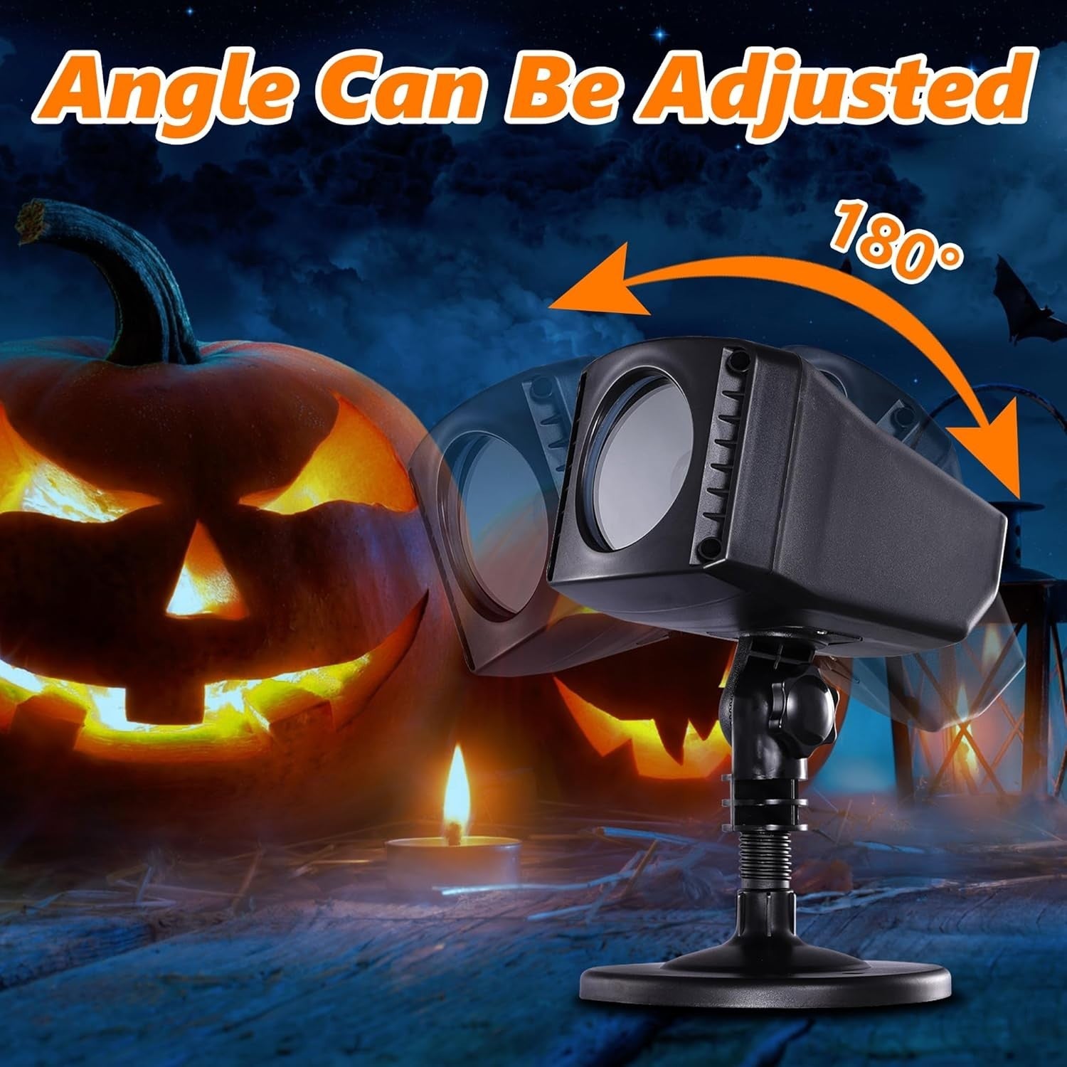 Halloween Deko Outdoor Projektor | 3D Dynamische LED Projektionslampe mit Timer, Wasserdicht, Rotes Spinnennetz-Spinne Motiv für Wand, Fenster & Garten