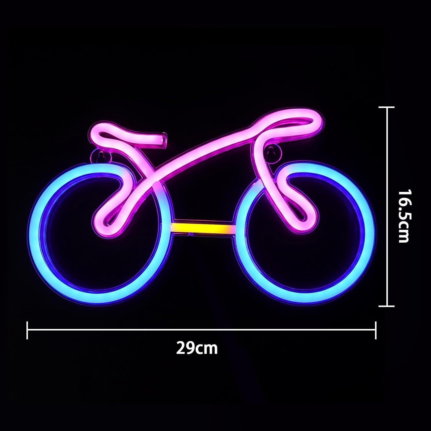 Fahrrad Neon Sign LED Wandlicht USB/Batterie Neon Lampe Blau/Rosa/Weiß