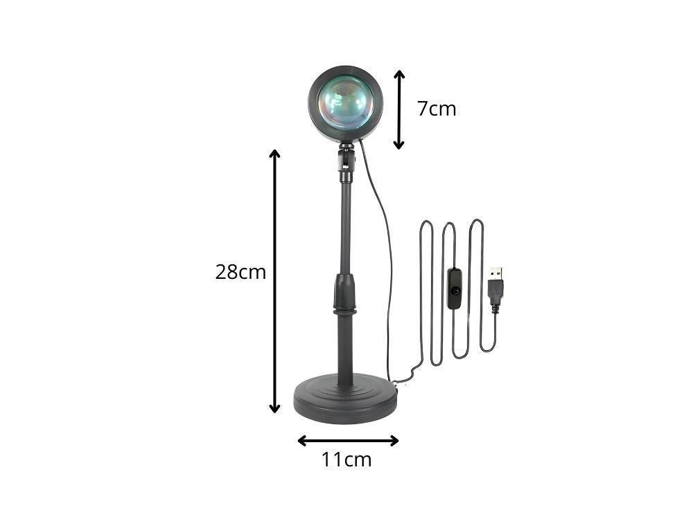 Projektor Lampe Sonnenuntergang RGB LED USB mit Fernbedienung Atmosphärenlicht