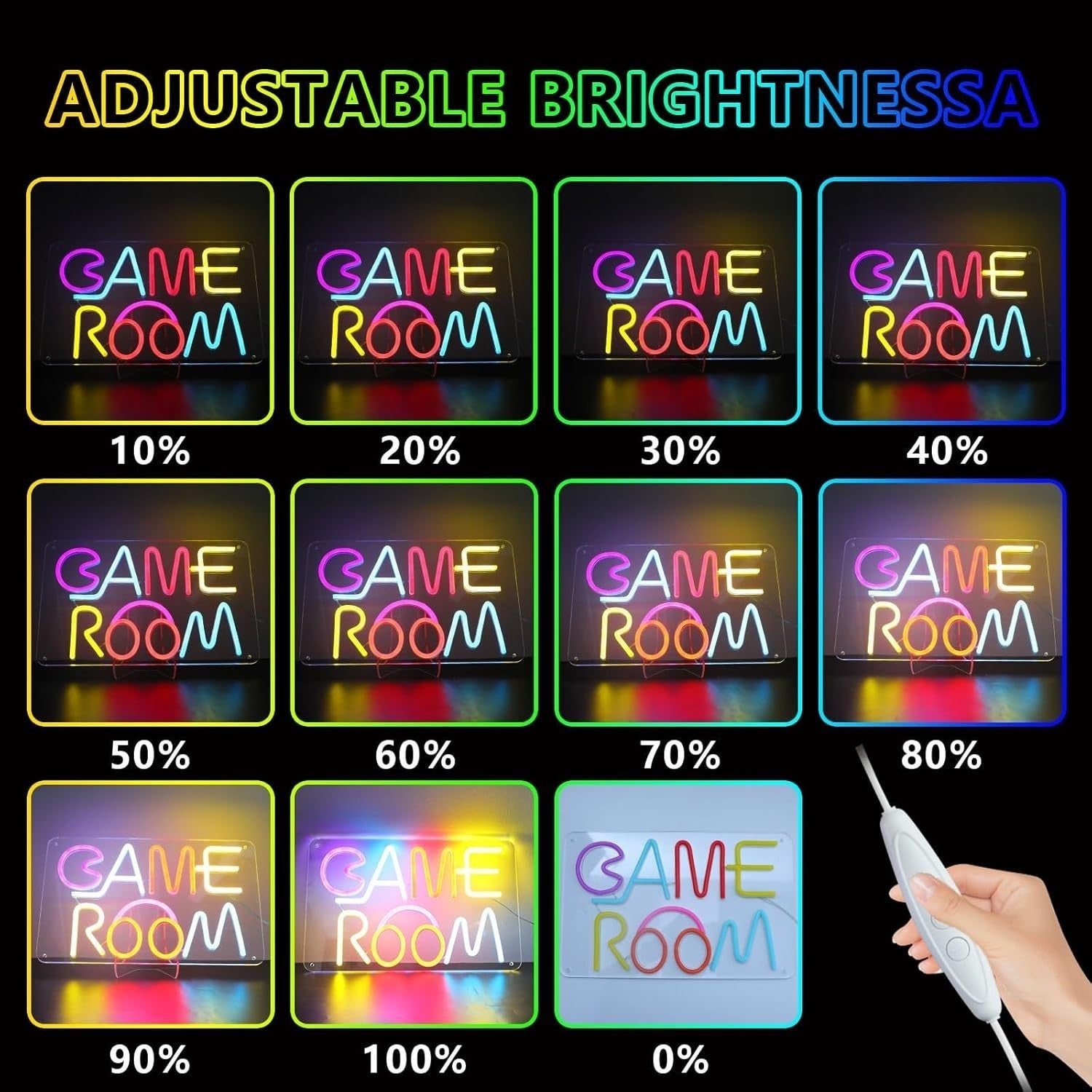 Gaming Neon Sign LED Wandlicht USB dimmbar Neonlicht bunt für Spielzimmer