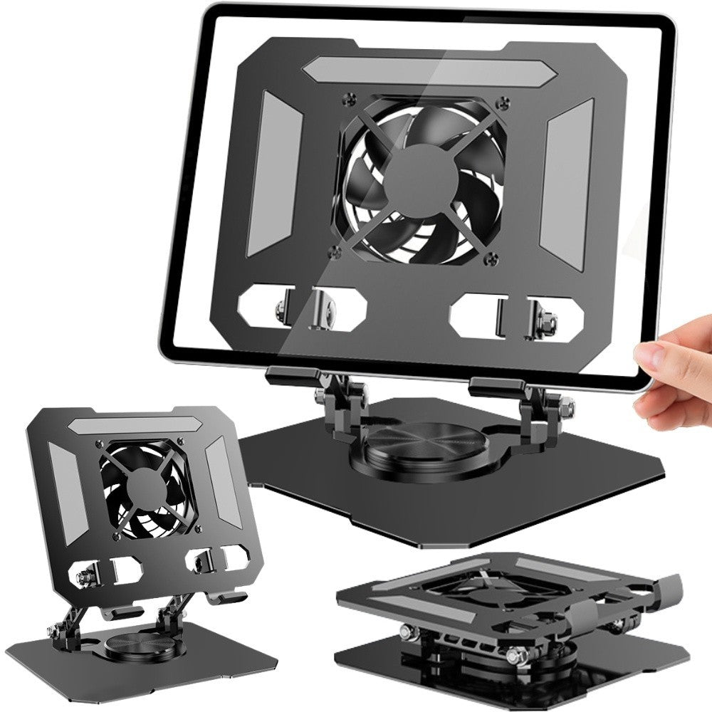 Tablet Ständer mit Kühlung 4-16 Zoll Halter 360° drehbar verstellbar schwarz