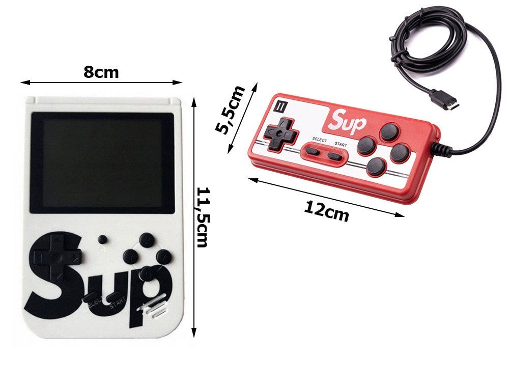 Retro Mini Spielkonsole mit 400 Spielen – Tragbare 3.0 Zoll TV Konsole inkl. Pad
