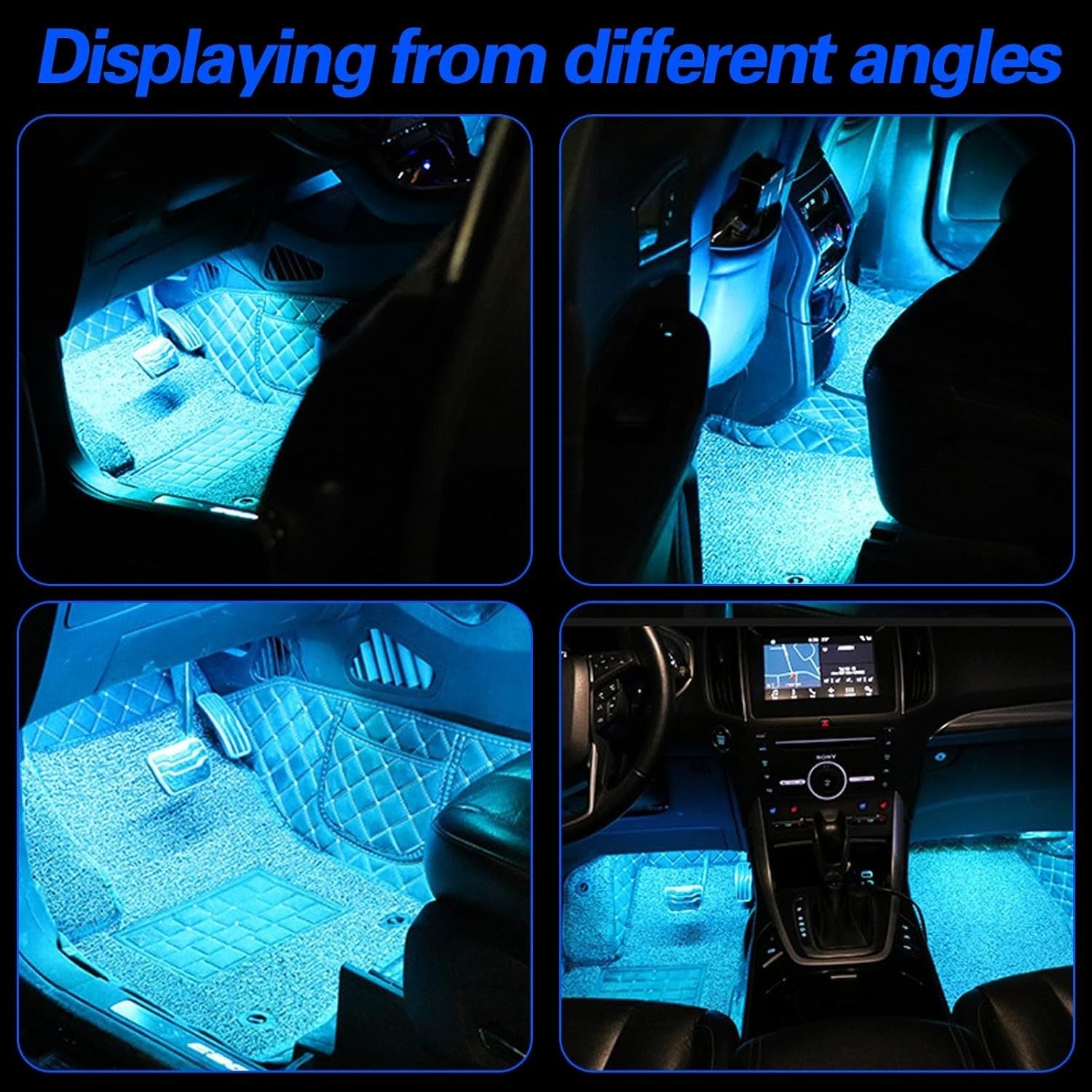 Auto LED Innenraumbeleuchtung RGB App Steuerung 8 Farben Musik Sync