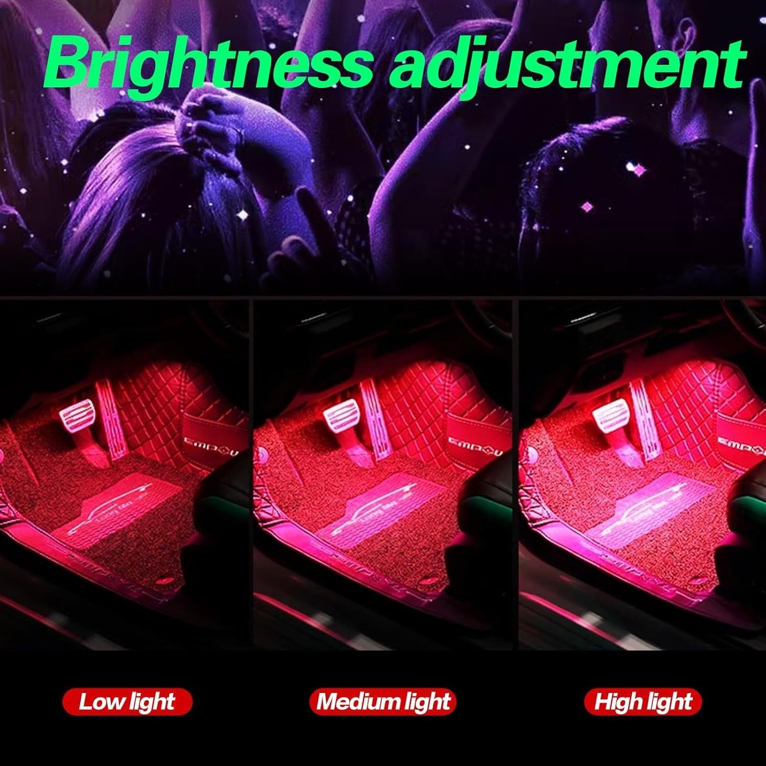 Auto LED Innenraumbeleuchtung RGB App Steuerung 8 Farben Musik Sync