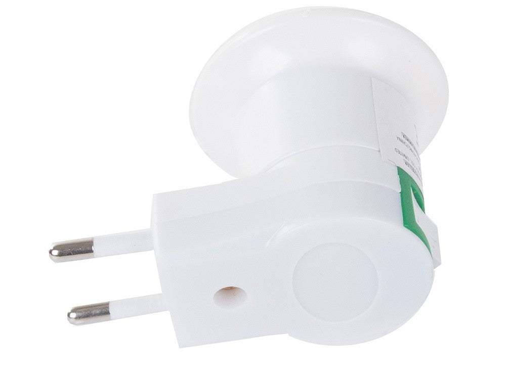 E27 Glühbirnen Adapter mit Schalter 230V – Steckdosenadapter Weiß Kunststoff