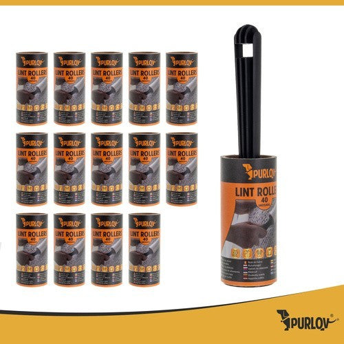 PURLOV Kleiderrolle Set 15 Rollen Fusselrolle Tierhaarentferner 600 Blatt