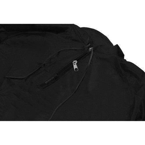 Regenponcho mit Kapuze Visier Schwarz Universal Wandern Angeln Festival