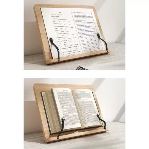Bambus Buchständer 21x28cm Leseständer höhenverstellbar Kochbuchhalter