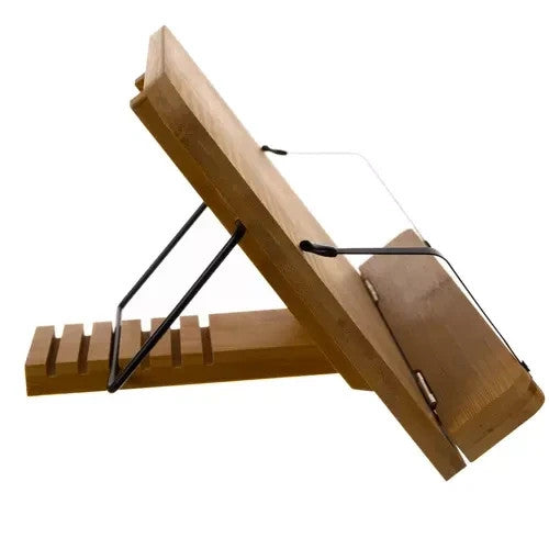Bambus Buchständer 21x28cm Leseständer höhenverstellbar Kochbuchhalter