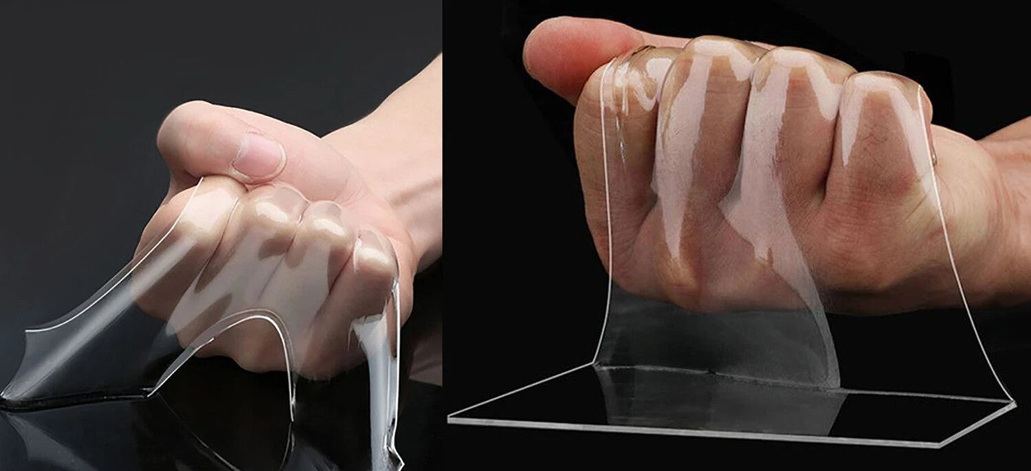 Transparentes doppelseitiges Klebeband 3m – Waschbar, spurlos & wiederverwendbar
