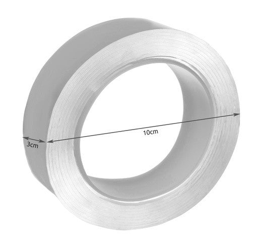 Transparentes doppelseitiges Klebeband 3m – Waschbar, spurlos & wiederverwendbar