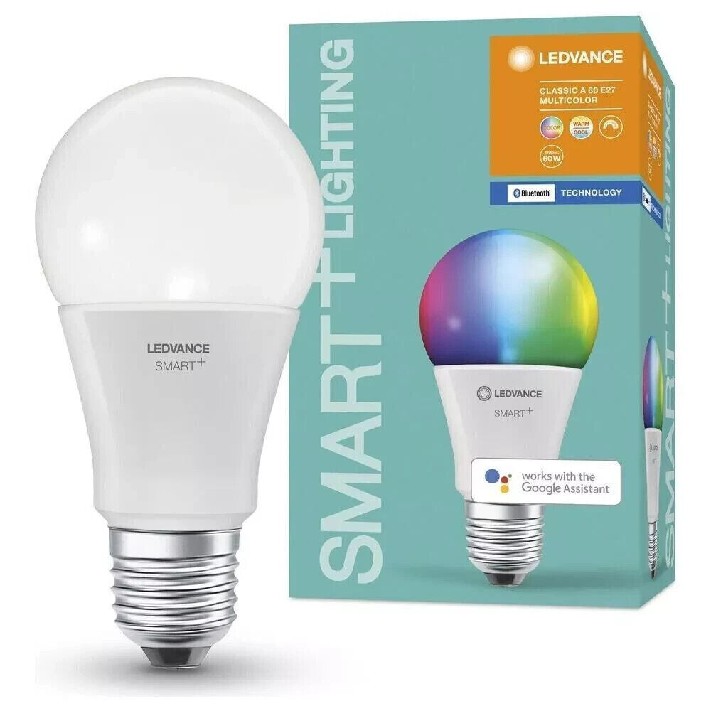LEDVANCE Smart+ E27 Multicolor 8,5W WLAN Bluetooth Glühbirne – RGBW, Alexa & Google kompatibel