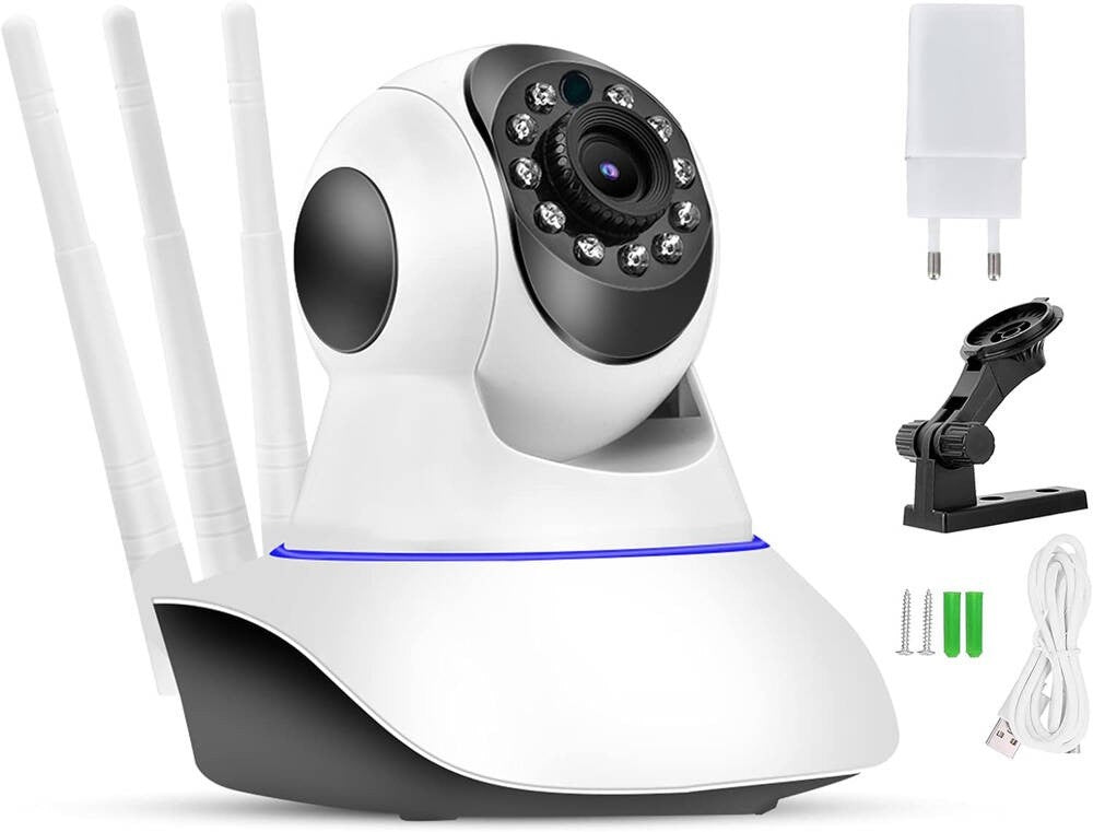 WLAN IP Kamera Innen 📷 Schwenkbar Audio Nachtsicht Bewegungssensor