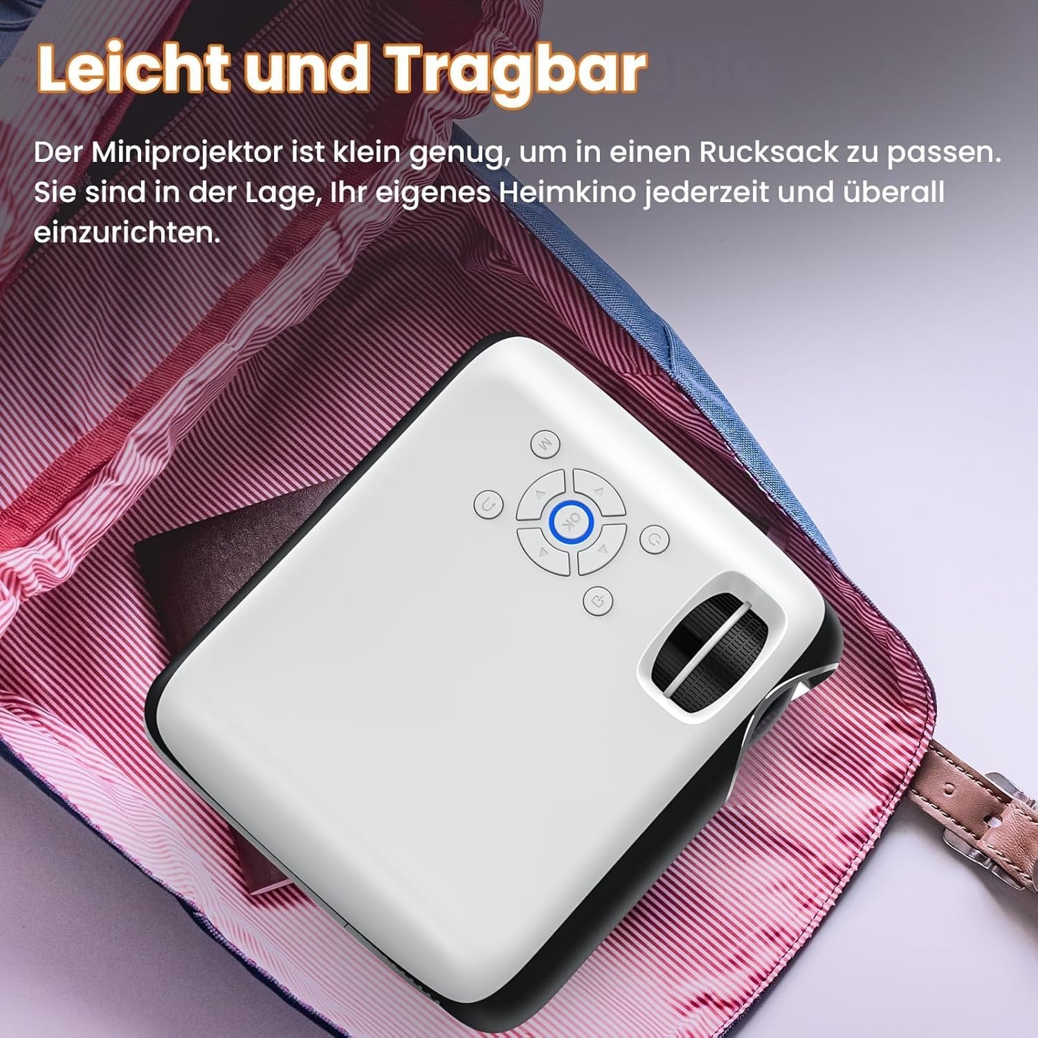 Full HD 1080P Beamer 4K Bluetooth Heimkino Mini Projektor 9500 Lumen