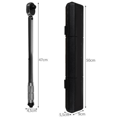 Drehmomentschlüssel 1/2" 28–210Nm + 17/19/21mm Stecknüsse & Verlängerung ⚙️