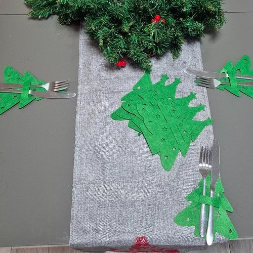 12x Filz Bestecktaschen Weihnachten 🌲 Besteckhalter Tischdeko Wichtel Set