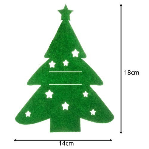 12x Filz Bestecktaschen Weihnachten 🌲 Besteckhalter Tischdeko Wichtel Set