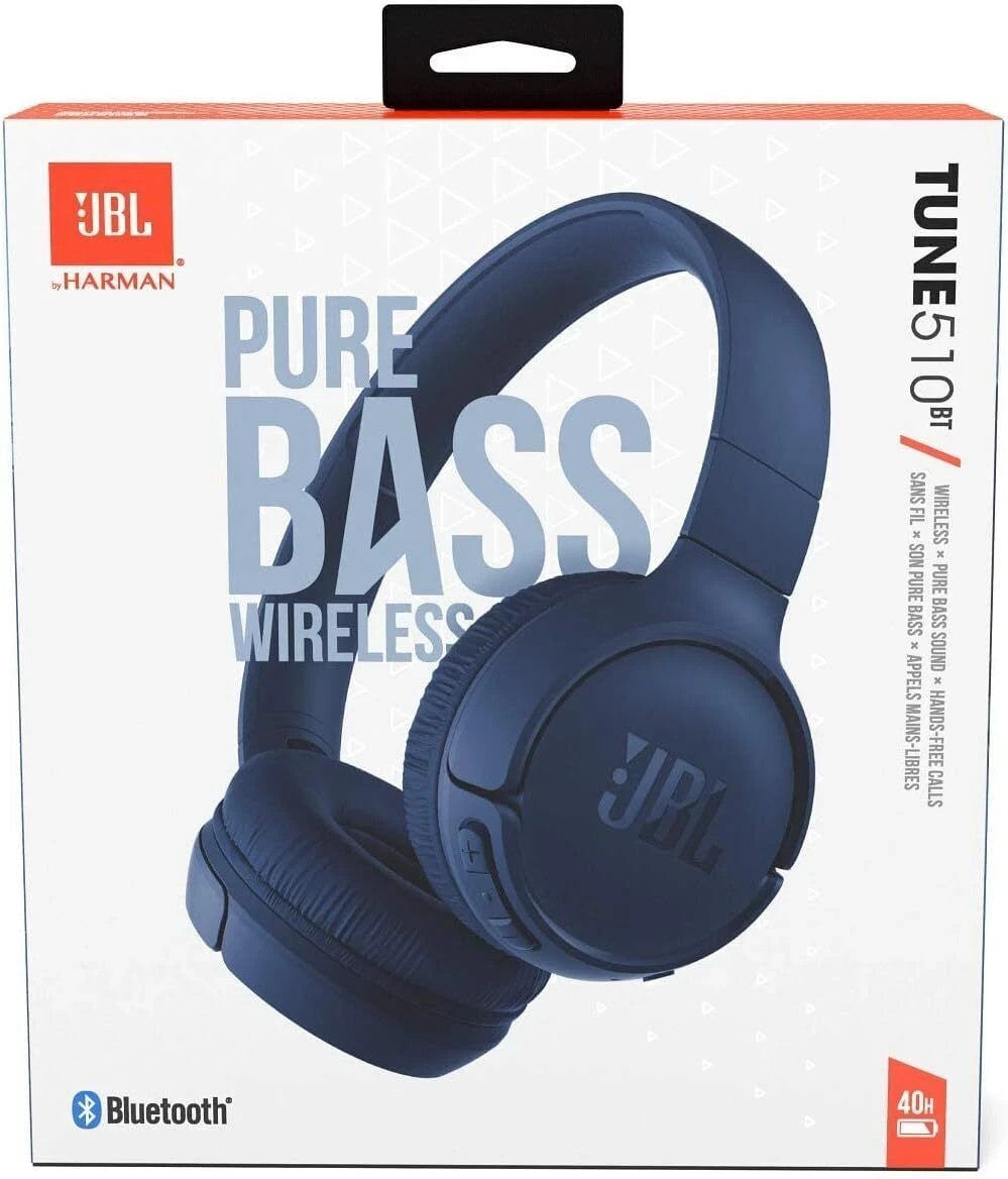 JBL Tune 510BT Bluetooth On-Ear Kopfhörer Faltbar 40h Akku Blau 🎧🔋